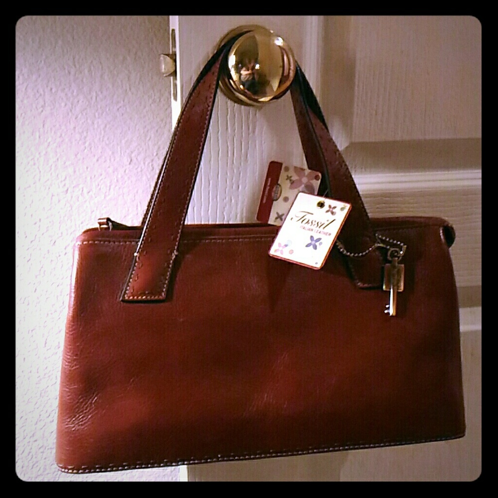 Fossil Sedona Cognac Satchel NWT